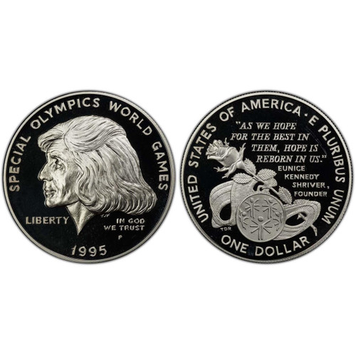 Buy 1995 Special Olympic Dollar GEM Proof online at Bullion Shark.