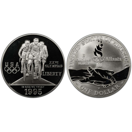 Buy 1995 Cycling Dollar GEM Proof online at Bullion Shark.