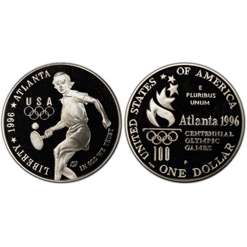 Buy 1996 Tennis Dollar GEM Proof online at Bullion Shark.