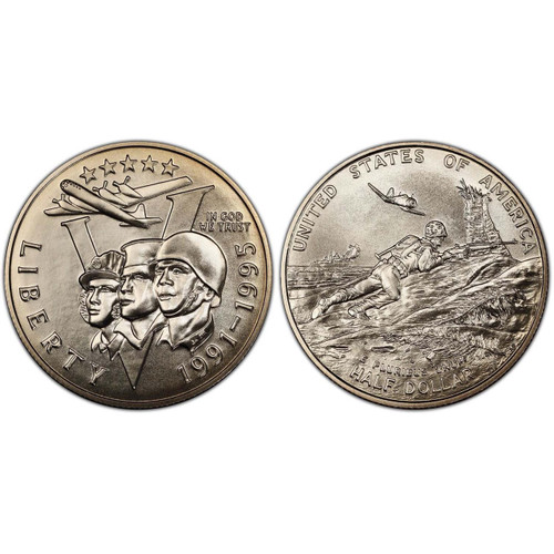 Buy 1993 WWII Half Dollar Brilliant Uncirculated (91-95) online at