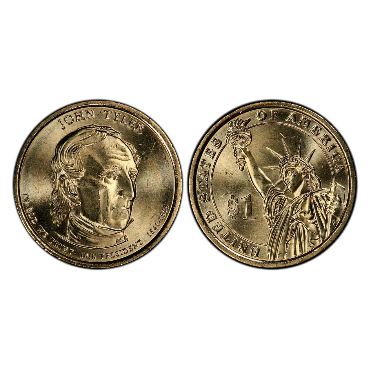 PRESIDENT 2007年9.3号 お金の常識 2009-D John Tyler Presidential Dollar - John Tyler Dollar Coin For