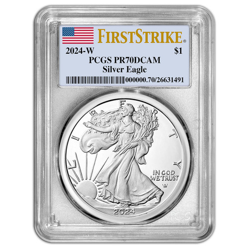 thumbnail image 2 of 2024(P) Silver Eagle PCGS MS70 Star Privy 1st Strike - Signed By TD Rogers 2 of 6