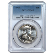 Bullionshark 1963 Franklin Half Dollar PCGS MS65 - Last Year of Issue 