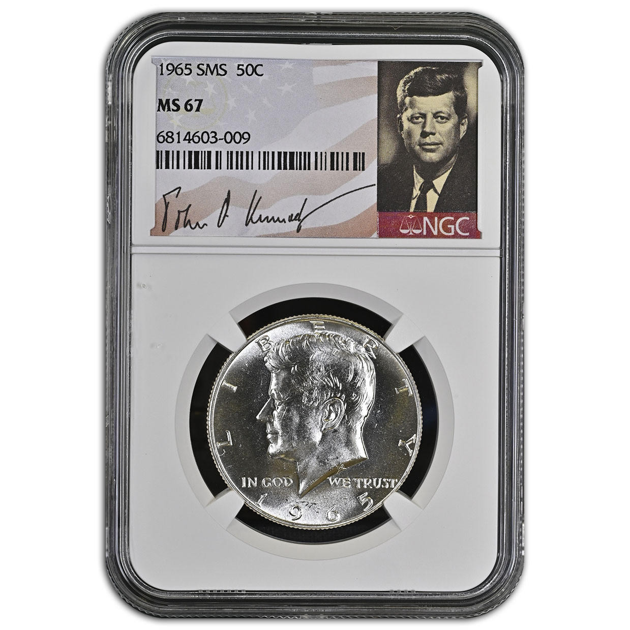 1965 SMS Kennedy Half Dollar NGC MS67 - First Year of Issue
