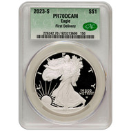 Bullionshark 2023-S Proof Silver Eagle CAC PR70 DCAM - First Delivery 