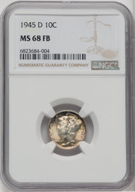  1945-D Mercury Dime NGC MS68 FB 