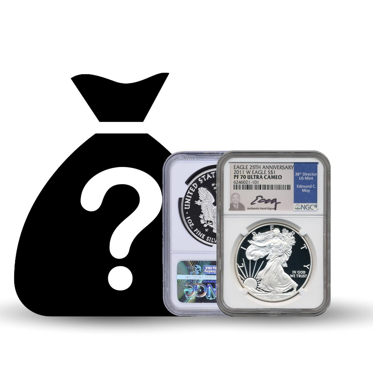 Silver Eagle NGC PF70 - Ed Moy Signature Series (Mystery Bag)