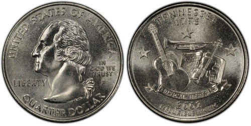 Buy 2002-P Tennessee Statehood Quarter 40-Coin Roll BU