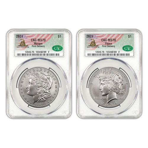 Buy 2024 & Peace Dollar CAC MS70 2pc Set Online