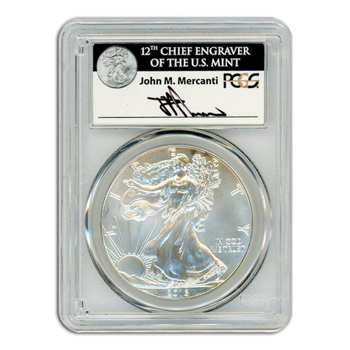 Buy 2016 Silver Eagle PCGS MS70 John Mercanti Signed - 30th