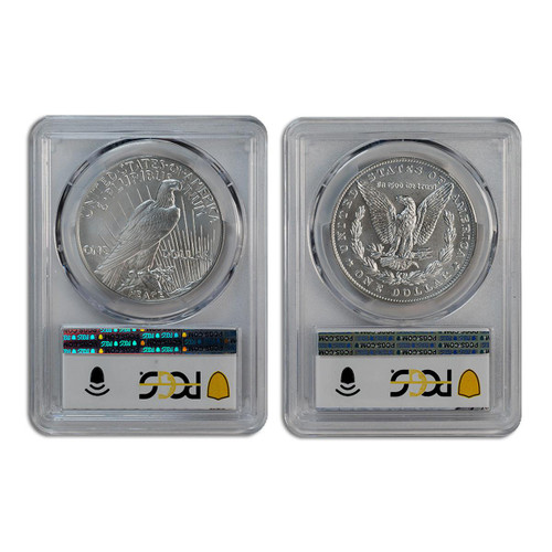 Buy 2023 Morgan & Peace Dollar PCGS MS70 QA Approved - 2 pc
