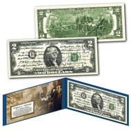 Bullionshark All 46 U.S. President Signatures 2022 Genuine Legal Tender $2 Bill with Display 