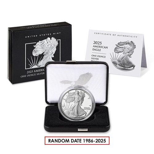 Proof Silver Eagle in Original Govt. Packaging (Random Date 1986-2025)