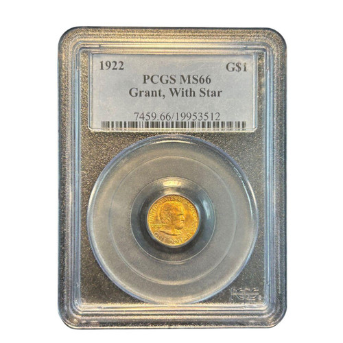 1922 Grant $1 Gold Commemorative PCGS MS 66 With Star