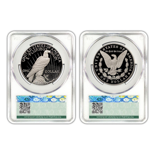 2025-S Proof Morgan & Peace Dollar CAC PF70 DCAM - 2pc Set