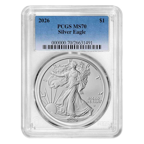 2026 Silver Eagle PCGS MS70 Blue Label - 40th Anniversary