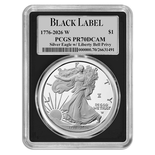1776-2026 W Silver Eagle PCGS PR70 DCAM - Liberty Bell Privy