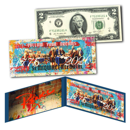 America's 250th Anniversary Collectible $2 Bill - RENCY Art Bill
