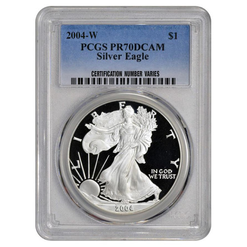 2004-W American Silver Eagle Proof - PCGS PR70 DCAM