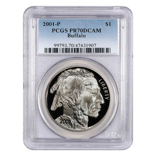 2001-P Silver Buffalo PCGS PR70 DCAM 