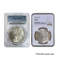 1921-D $1 Morgan Silver Dollar NGC/PCGS MS63 - The Only Denver