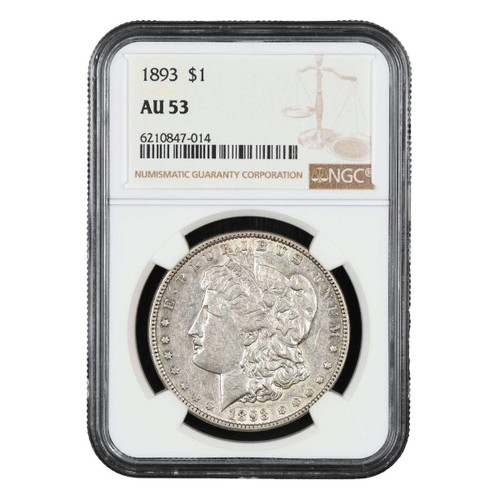 1893-P $1 Morgan Silver Dollar NGC/PCGS AU53