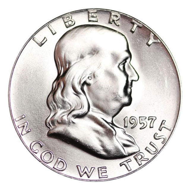 Buy 1957 Franklin Half Dollars Online - 1957 Half Dollars