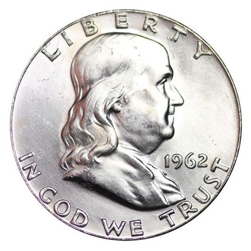1962-P Franklin Half Dollar Brilliant Uncirculated - BU - Bullion