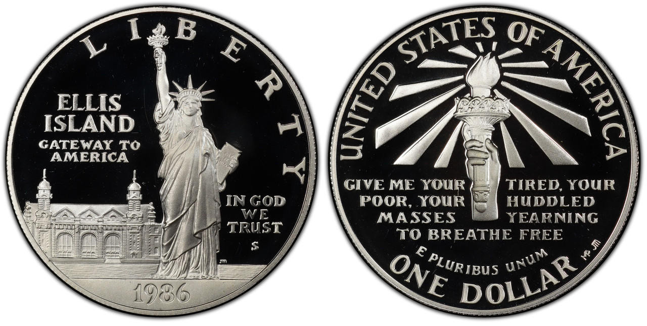 MS70 1986-P Statue of Liberty Commemorative Silver Dollar PCGS *1717 MS70 1986-P Statue of Liberty Commemorative Silver Dollar PCGS *1717