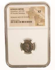 Roman AE Antoninianus of Quintillus (AD270) NGC (XF) - Bullion Shark