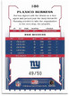 Plaxico Burress 2006 Score Select Gold Card 180 49/50