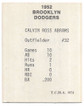 Cal Abrams 1974 TCMA 1952 Brooklyn Dodgers Card