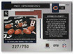 Rex Grossman 2004 Playoff Memorabilia Rookie Premiere Materials Football and Jersey Card 154 227/750