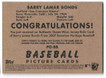 Barry Bonds 2007 Bowman Heritage Pieces of Greatness Card PG-BB