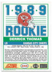 Derrick Thomas 1989 Score Rookie Card 258 (c)