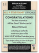 Brian McCann 2006 Topps All-Star Game Stitches Card AS/BM