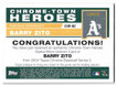 Barry Zito 2004 Topps Chrome Hometown Heroes Relics Card CHR-BZ