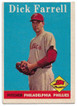 Dick Farrell 1958 Topps Card 76