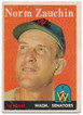 Norm Zauchin 1958 Topps Card 422 (b)