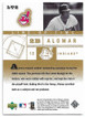 Roberto Alomar 2001 SP Game Bat Edition Line Up Time Card LT2