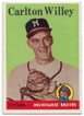 Carlton Willey 1958 Topps Card 407