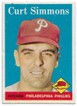 Curt Simmons 1958 Topps Card 404