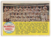 Milwaukee Braves Team Card 1958 Topps Card 377