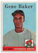 Gene Baker 1958 Topps Card 358