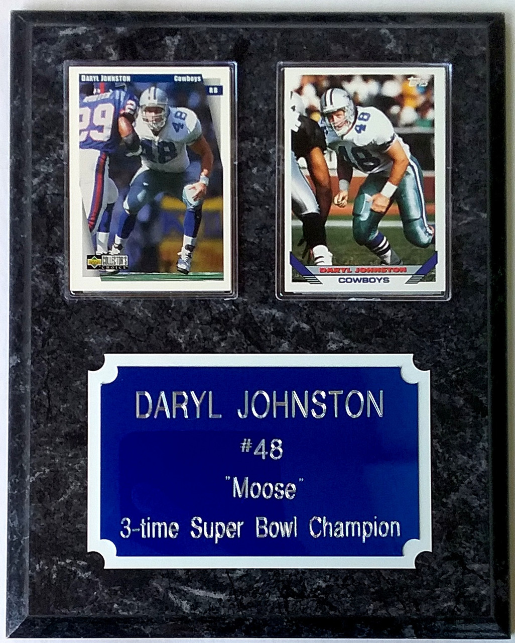 Daryl Johnston Dallas Cowboys 8x10 2-Card Stat Plaque