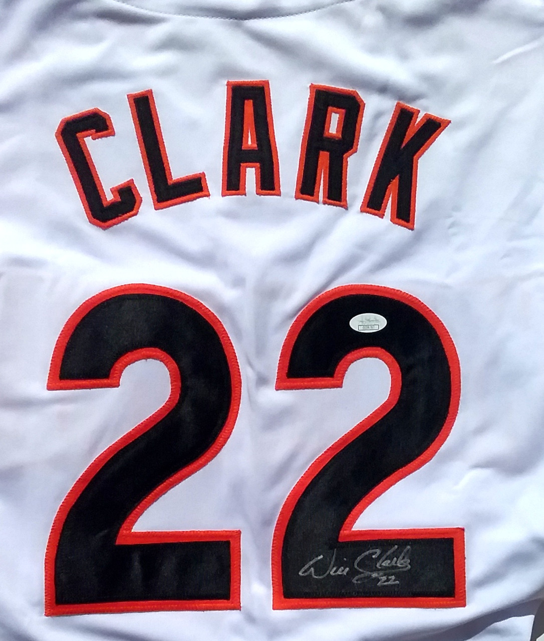 Will Clark Signed San Francisco Giants Will the Thrill Jersey (JSA COA)