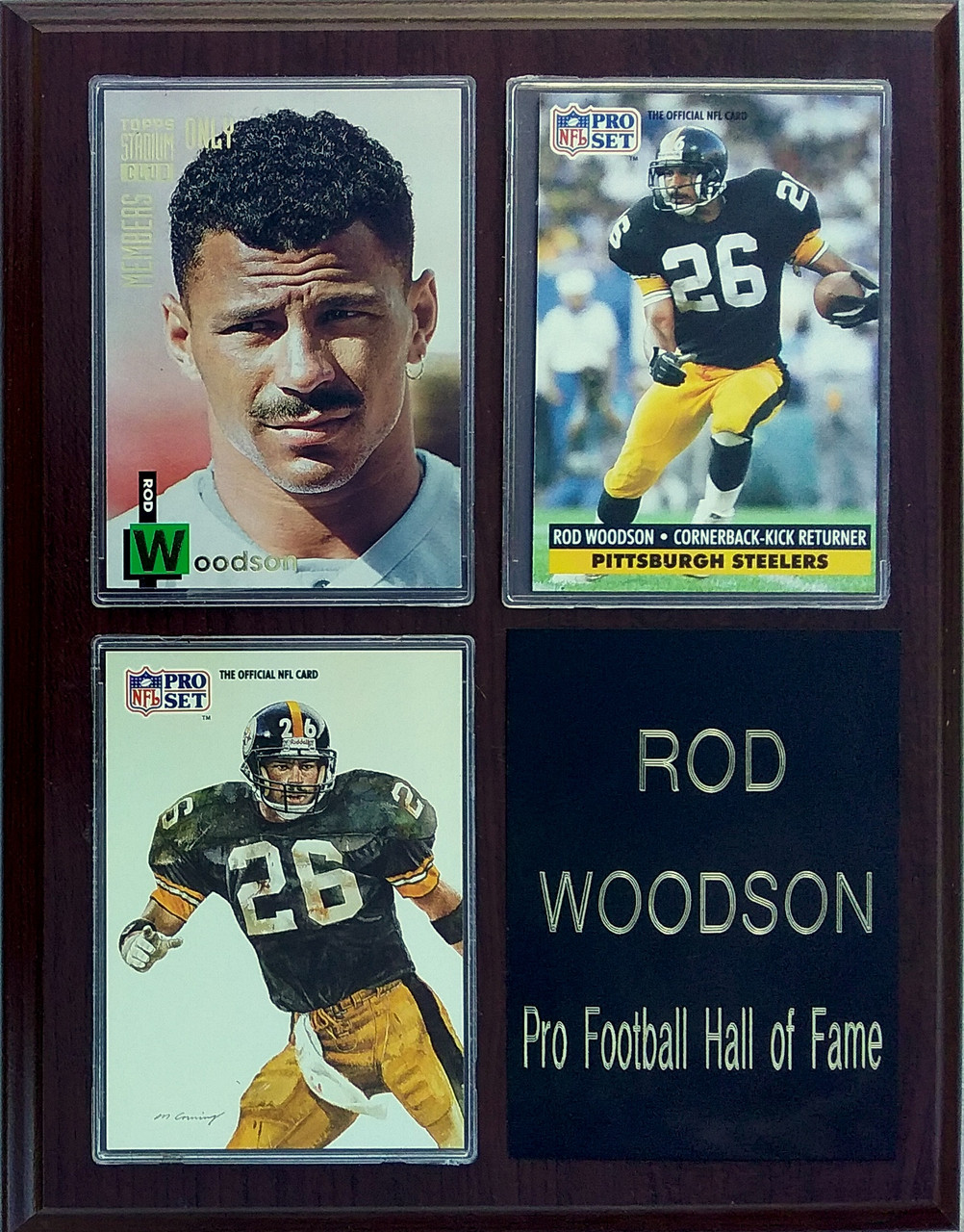 Rod Woodson Pittsburgh Steelers 3-Card 7x9 Plaque