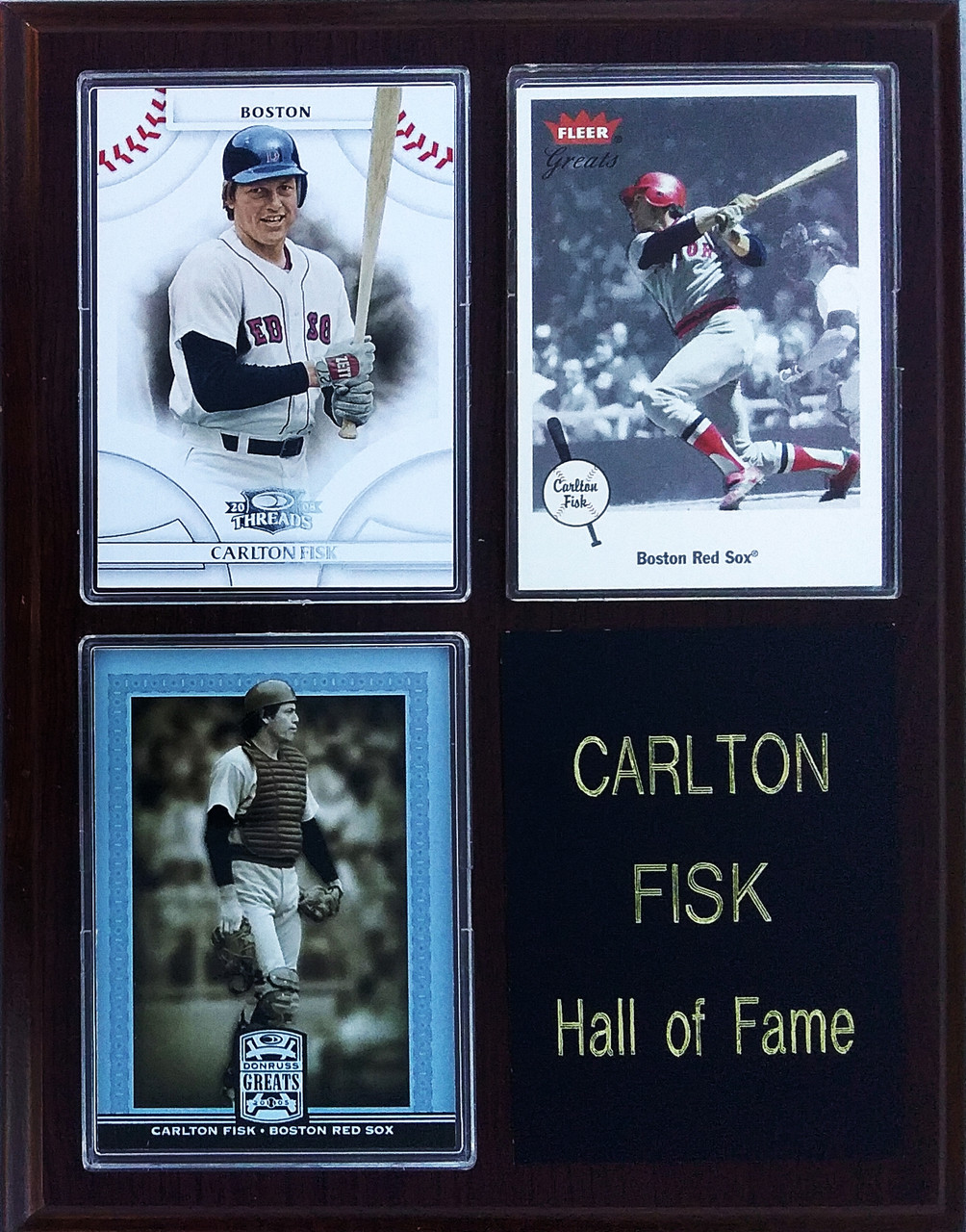 Carlton Fisk Chicago White Sox 3-Card 7x9 Plaque