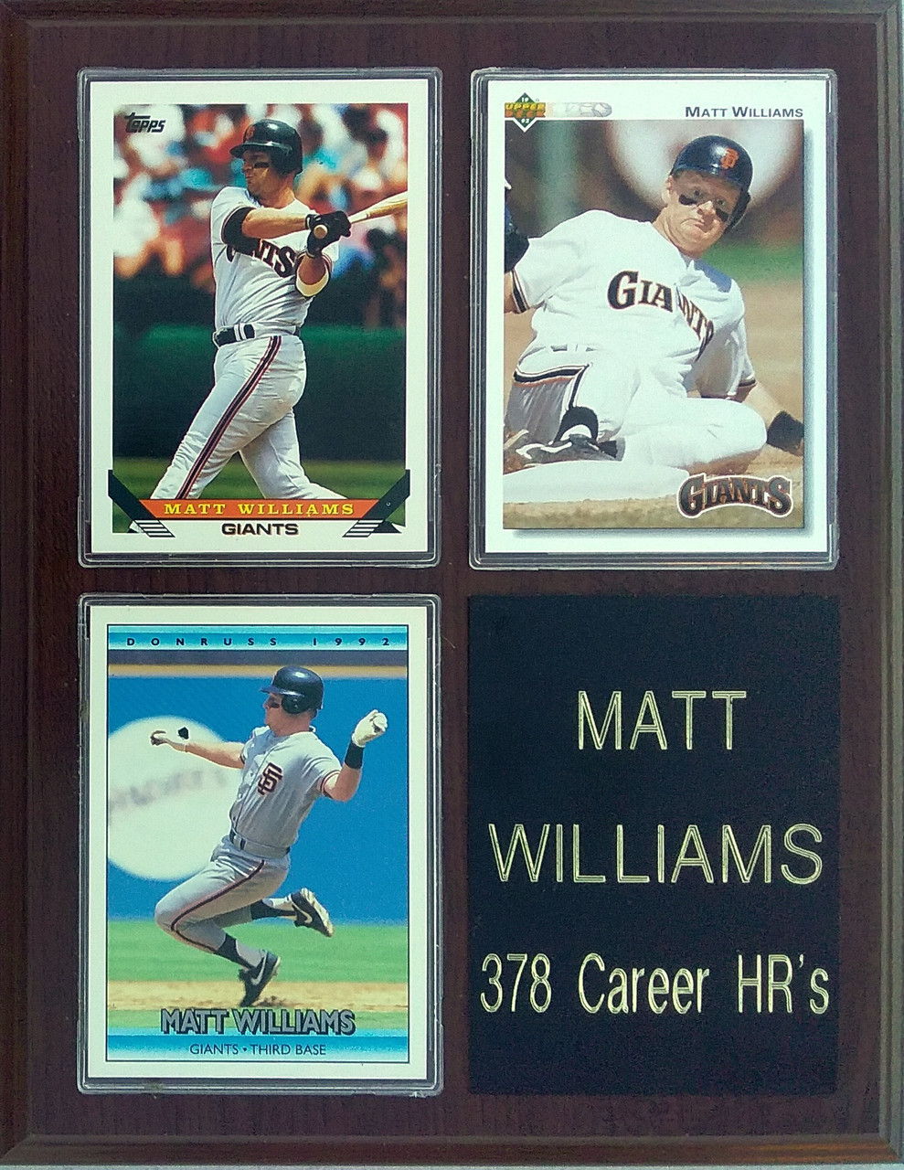 Matt Williams San Francisco Giants 3-Card Plaque
