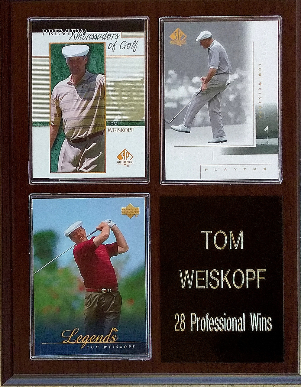 Tom Weiskopf PGA 3-Card 7x9 Plaque